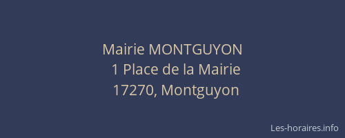 Mairie MONTGUYON