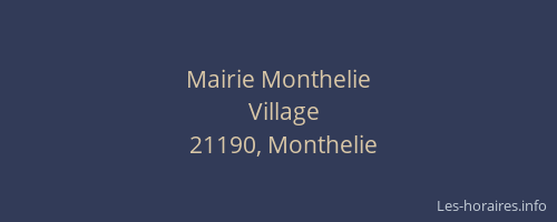 Mairie Monthelie
