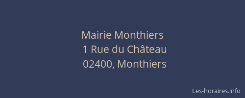 Mairie Monthiers