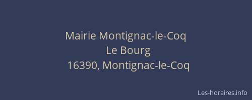 Mairie Montignac-le-Coq