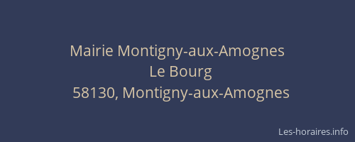 Mairie Montigny-aux-Amognes