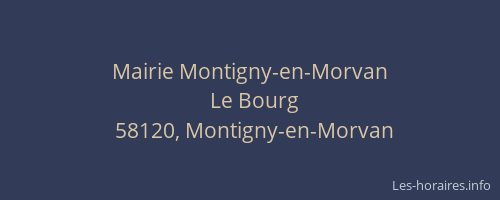 Mairie Montigny-en-Morvan