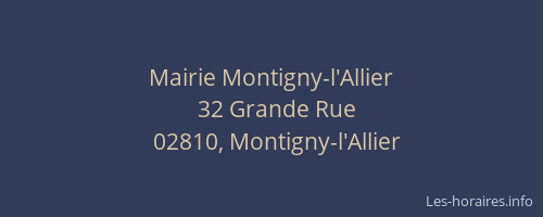Mairie Montigny-l'Allier