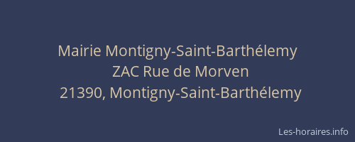Mairie Montigny-Saint-Barthélemy