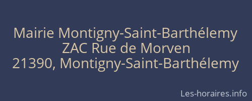 Mairie Montigny-Saint-Barthélemy