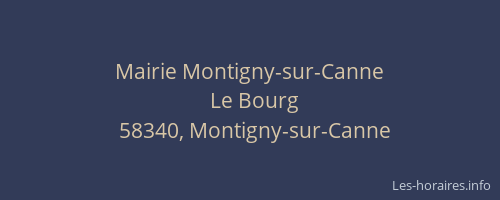 Mairie Montigny-sur-Canne