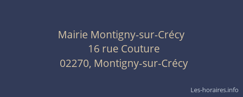 Mairie Montigny-sur-Crécy