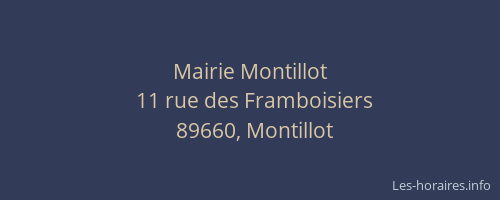 Mairie Montillot