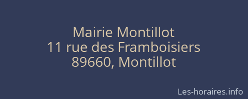 Mairie Montillot