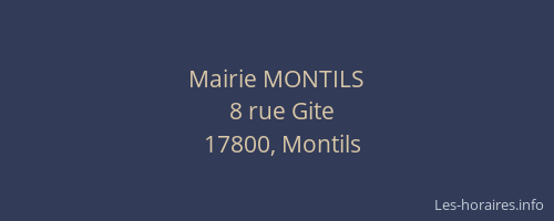 Mairie MONTILS