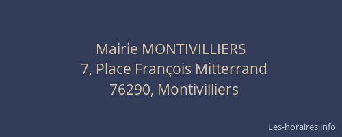 Mairie MONTIVILLIERS