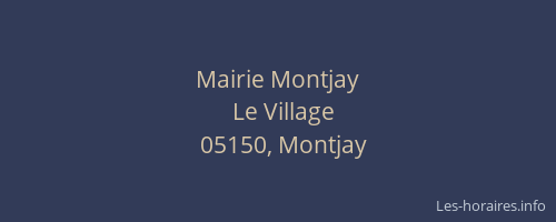 Mairie Montjay