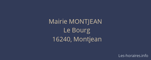 Mairie MONTJEAN