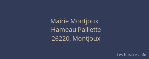 Mairie Montjoux