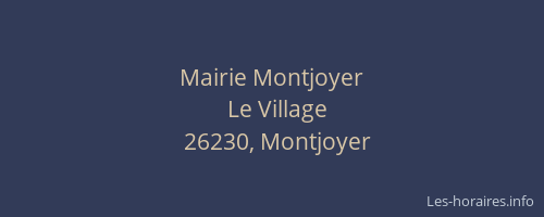 Mairie Montjoyer