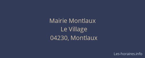 Mairie Montlaux