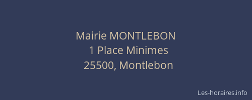 Mairie MONTLEBON