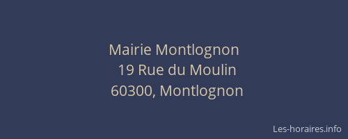 Mairie Montlognon