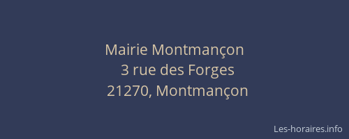 Mairie Montmançon