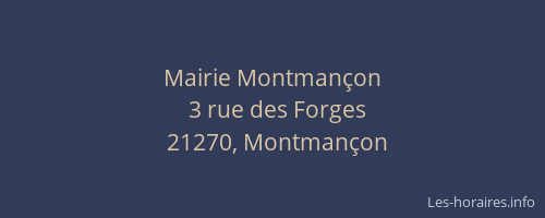 Mairie Montman&ccedil;on