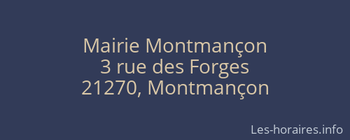 Mairie Montmançon