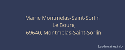 Mairie Montmelas-Saint-Sorlin