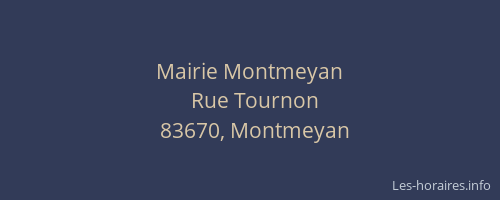 Mairie Montmeyan