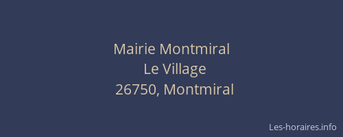 Mairie Montmiral