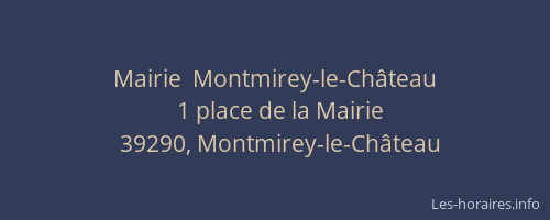 Mairie  Montmirey-le-Ch&acirc;teau