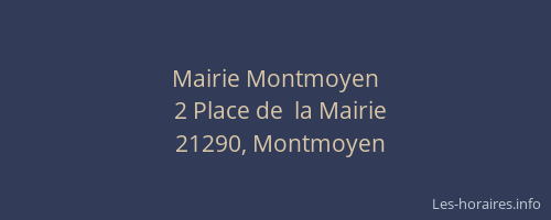 Mairie Montmoyen