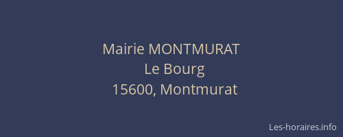 Mairie MONTMURAT