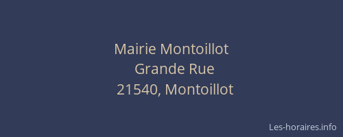 Mairie Montoillot