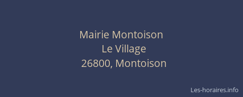 Mairie Montoison