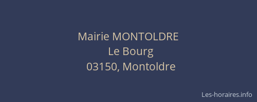 Mairie MONTOLDRE