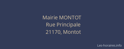 Mairie MONTOT