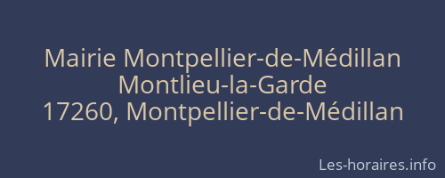Mairie Montpellier-de-Médillan