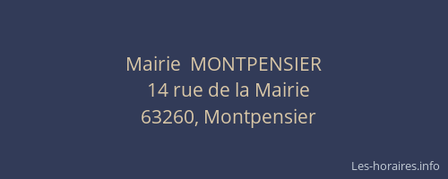 Mairie  MONTPENSIER
