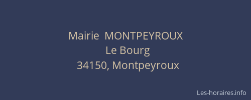 Mairie  MONTPEYROUX