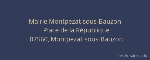 Mairie Montpezat-sous-Bauzon