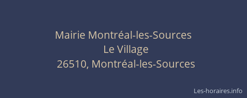 Mairie Montréal-les-Sources