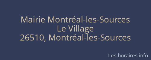 Mairie Montréal-les-Sources