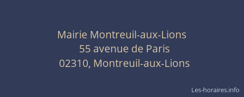 Mairie Montreuil-aux-Lions