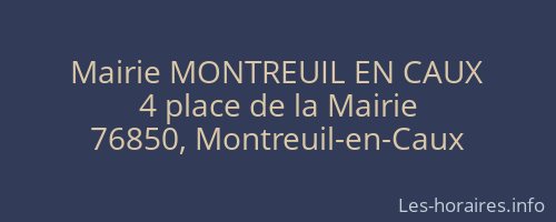 Mairie MONTREUIL EN CAUX