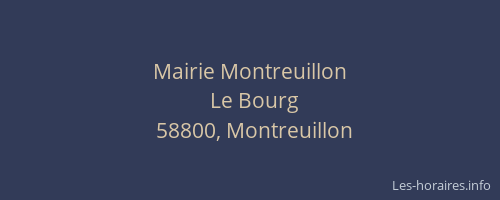 Mairie Montreuillon