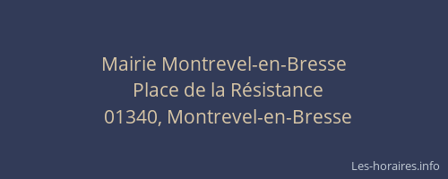 Mairie Montrevel-en-Bresse