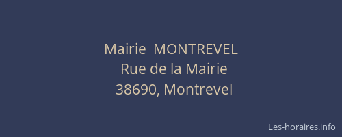 Mairie  MONTREVEL