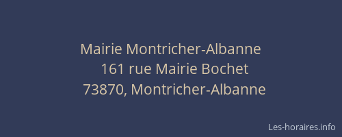 Mairie Montricher-Albanne