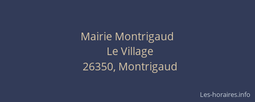 Mairie Montrigaud
