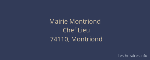 Mairie Montriond