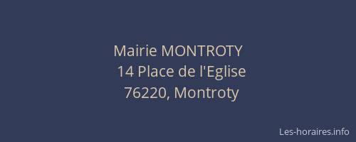 Mairie MONTROTY